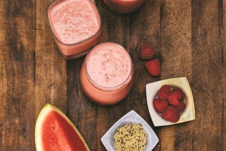 Red Raspberry Smoothie Recipe - dairy-free, vegan and filled with superfoods!