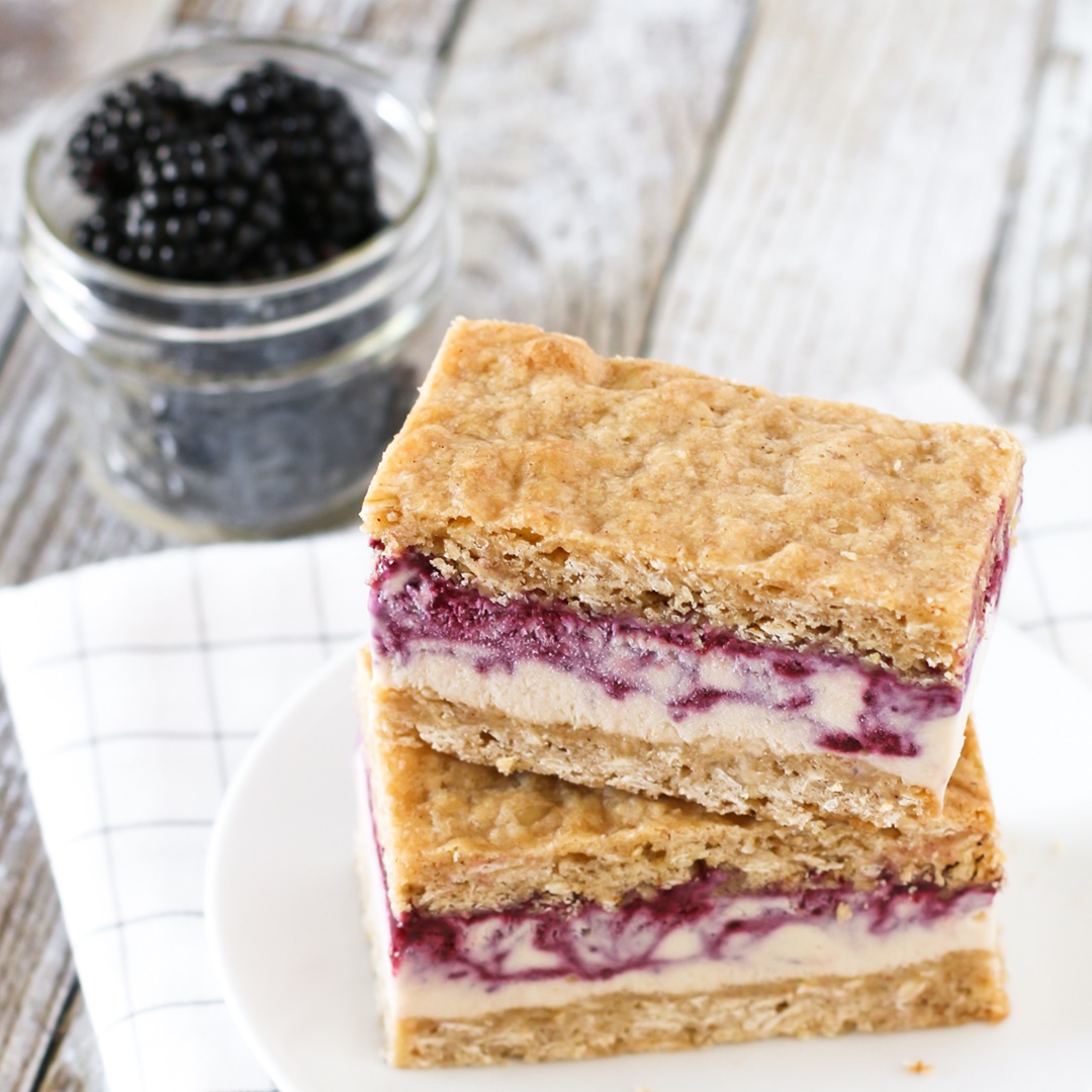 Blackberry Crisp Ice Cream Sandwiches - a Runner-Up Recipe Contest Winner (dairy-free, gluten-free and vegan)