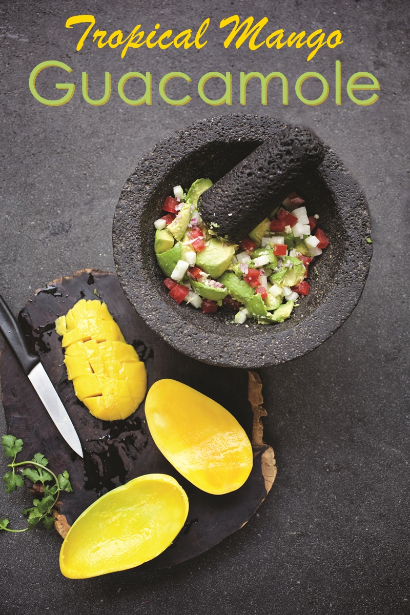 Mexican Mango Guacamole Recipe - created by a famed Mexico City Chef, this dip infuses mango, jicama and more