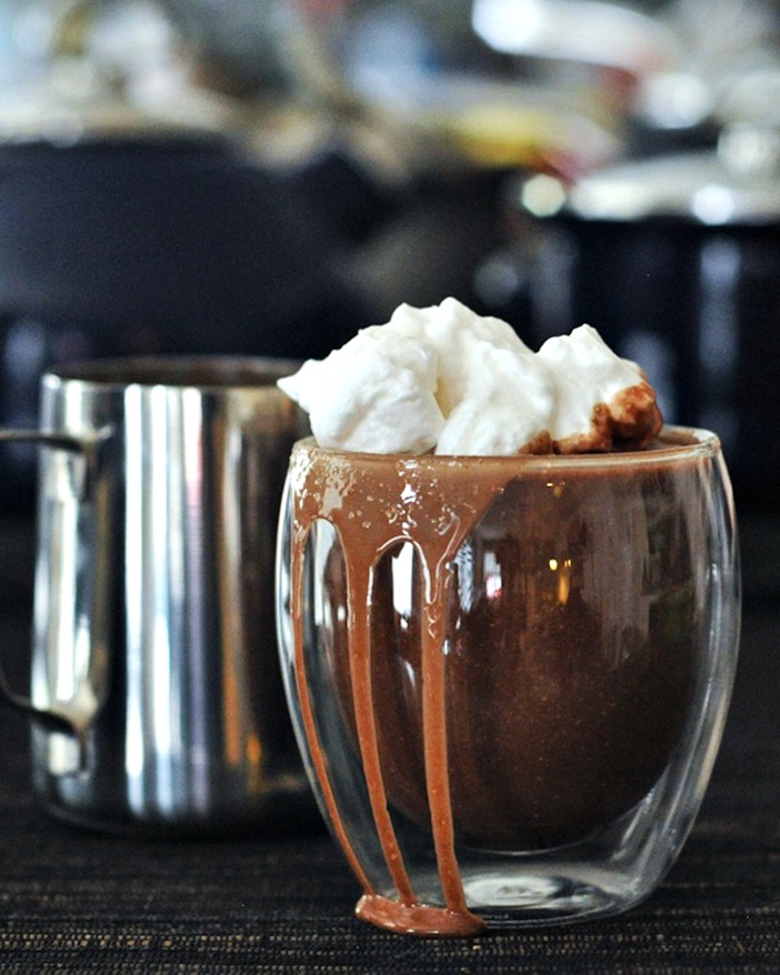 Cashew Hot Cocoa with Cinnamon Whip.
