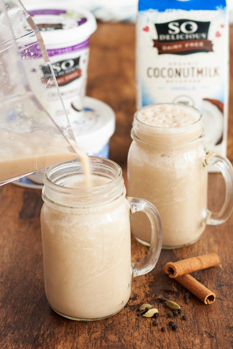 Coconut Chai Smoothie Recipe (dairy-free!) by Brianna of Flippin Delicious