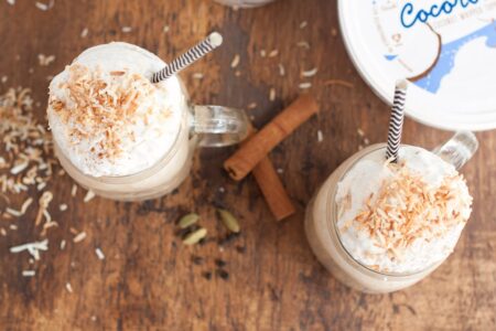 Coconut Chai Smoothie Recipe (dairy-free!) by Brianna of Flippin Delicious