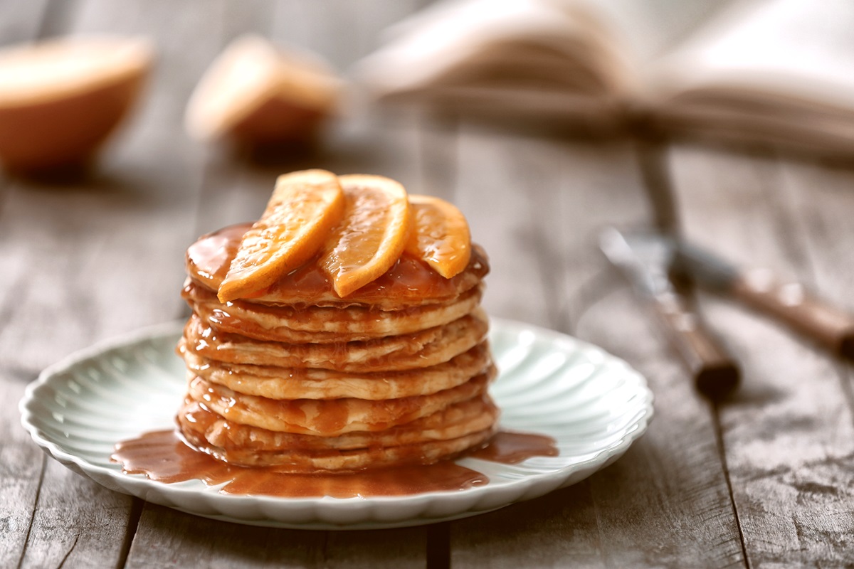 Orange Spice Vegan Pancakes (also nut-free, soy-free - recipe by Susan of Fat Free Vegan)