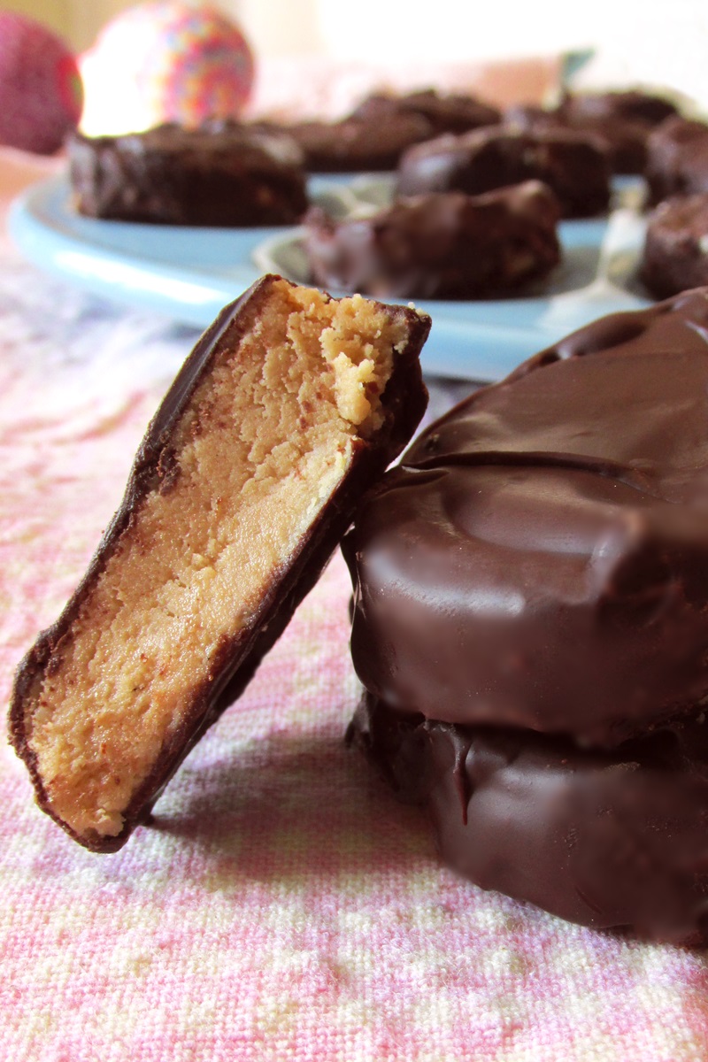 Dairy-Free Peanut Butter Eggs Recipe - great Easter treat or make into other shapes! Vegan, gluten-free, optionally nut-free