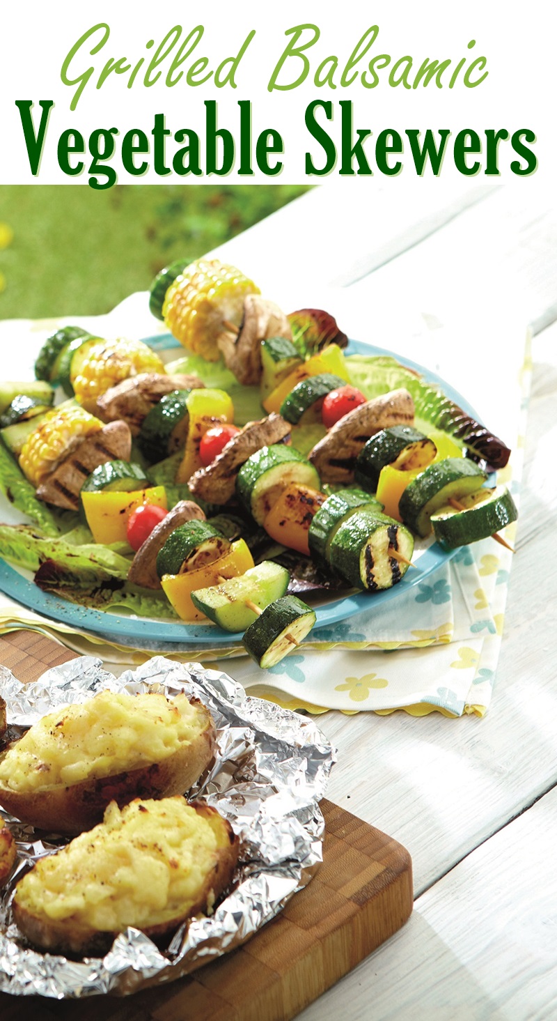 Grilled Balsamic Vegetable Skewers Recipe - naturally dairy-free, gluten-free, vegan, allergy-friendly and optionally paleo