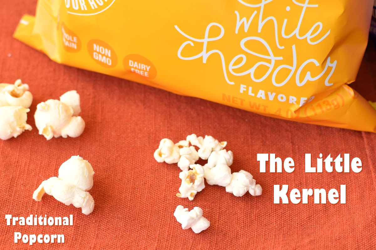 The Little Kernel Mini Popcorn Review - Dairy-free flavors like White Cheddar and Butter Flavored! (vegan, gluten-free, and non-GMO, too)