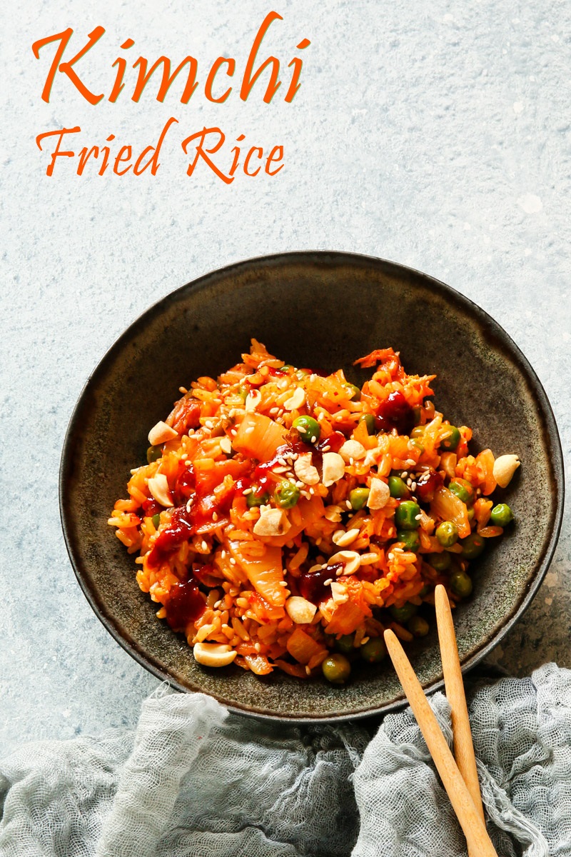 Kimchi Fried Rice - a Bold Flavored Vegan and Plant-Based Recipe by Celine Steen