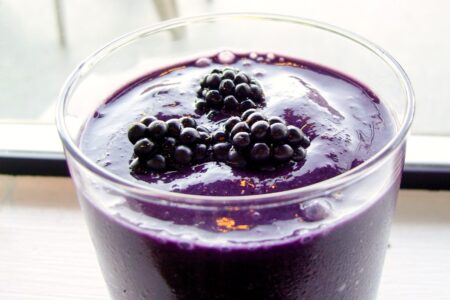 Healthy Blackberry Banana Breakfast Smoothie Recipe - Dairy-Free, Plant-Based, Paleo, Top Allergen-Free, and Delicious!