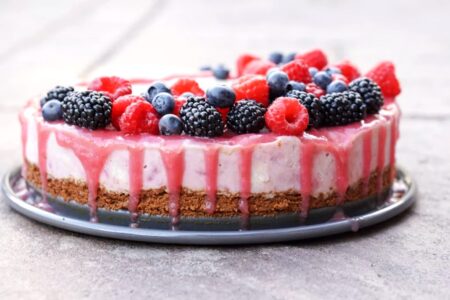 Dairy-free Rhubarb Ice Cream Cake - a contest-winning vegan frozen dessert recipe