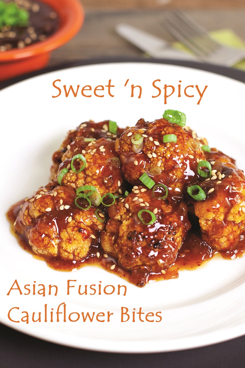 Sweet & Spicy Cauliflower Bites Recipe - Flavorful, Plant-Based Korean-Chinese Fusion