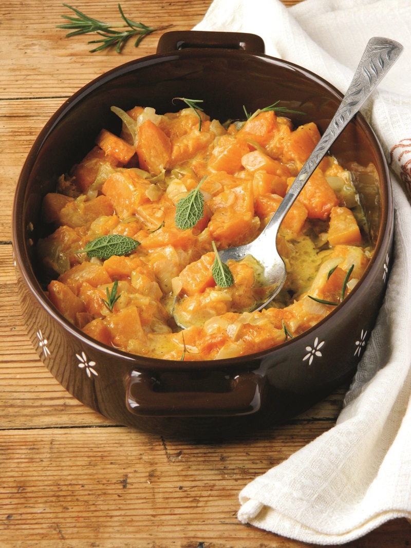 22 Dairy-Free Pumpkin Recipes (pictured: Browned Pumpkin with Maple and Sage)