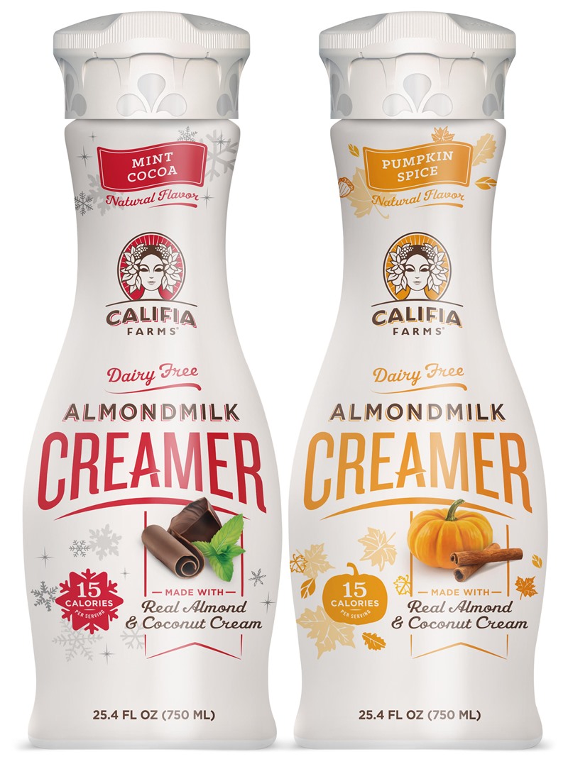 Califia Farms Launches 2 Seasonal Dairy-Free Creamers - Pumpkin Spice and Mint Cocoa