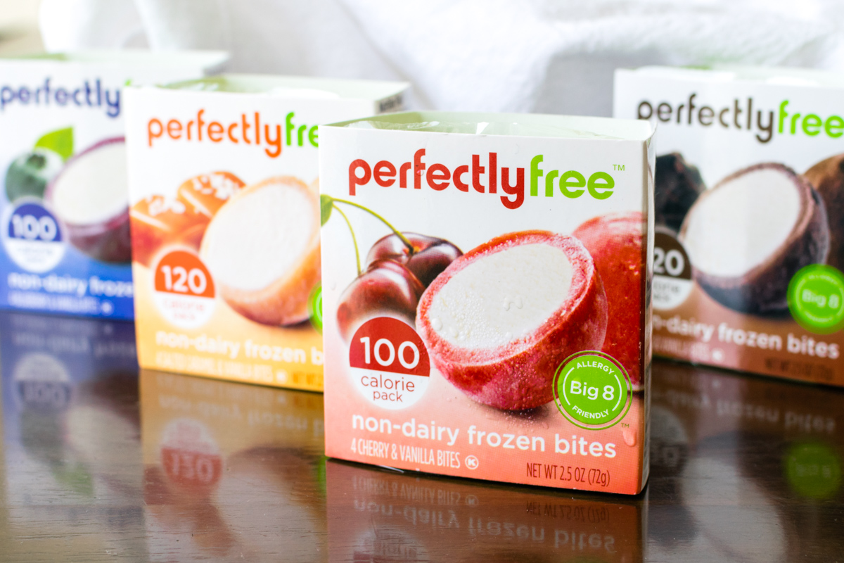 perfectlyfree non-dairy frozen bites - now available in 7 flavors! Top allergen-free, vegan-friendly, gluten-free, non-GMO frozen desserts