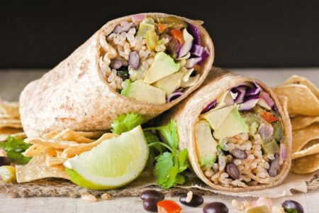 Chipotle and Lime Burritos from Vegan Burgers and Burritos
