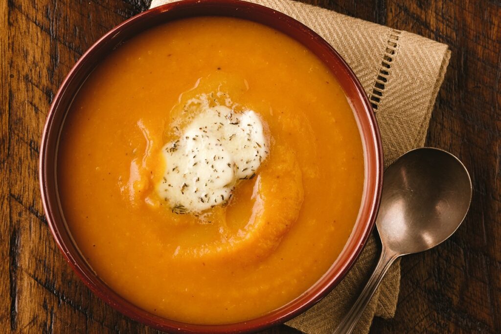 Butternut Squash Soup with Thyme Butter