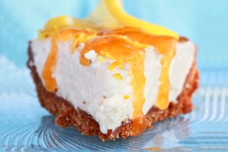 Lemon Tofu Cheesecake Recipe - a No Bake Vegan, Nut-Free and Gluten-Free Dessert