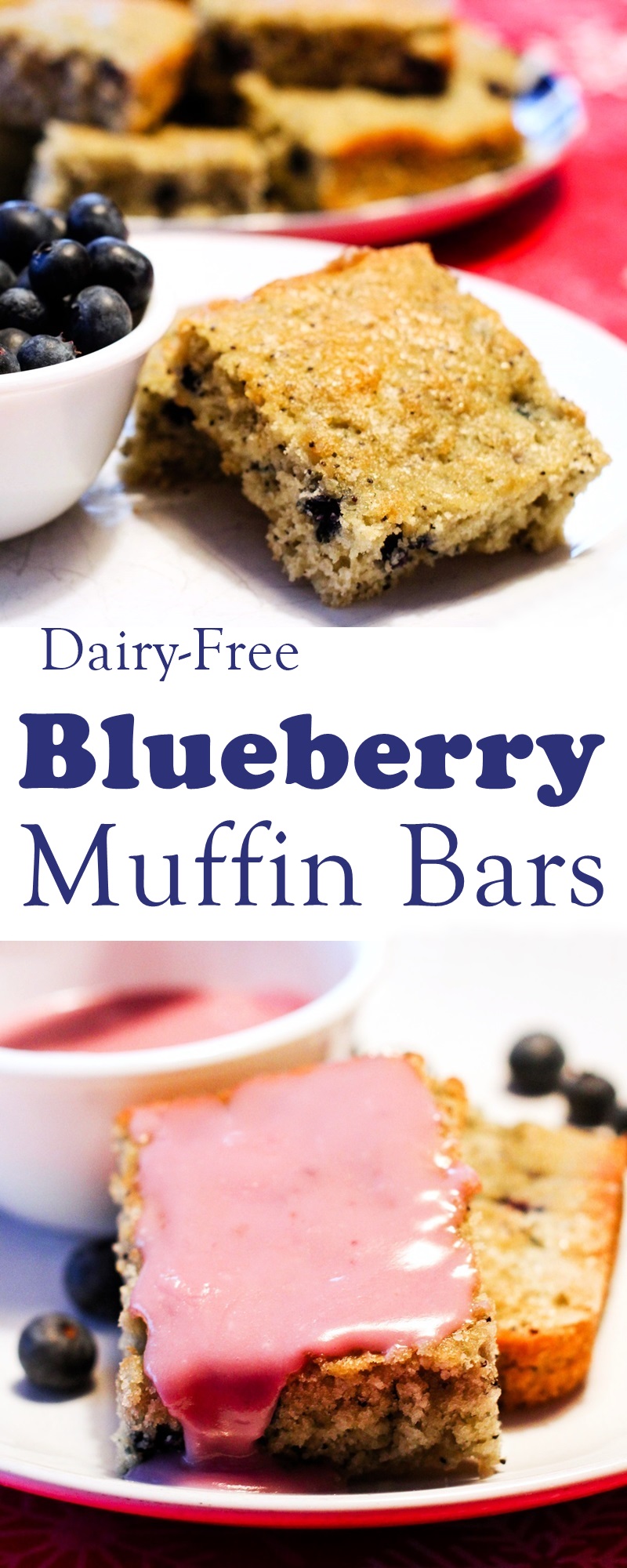 Dairy-Free Blueberry Muffin Bars Recipe - A mom and kid favorite with options for all