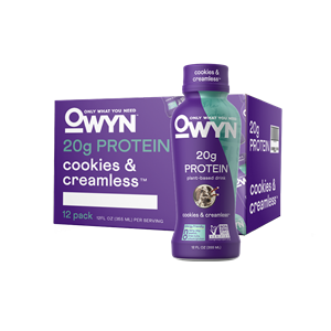 OWYN Plant-Based Shakes with 20 Grams Protein - dairy-free, gluten-free, vegan, and allergy-friendly with clean ingredient lists.
