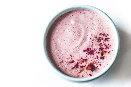 Cherry Almond Milk Recipe - Be in the pink of health with this dairy-free, vegan warm beverage (with cold option)