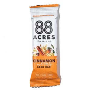 88 Acres Bars Reviews and Info - Vegan, Gluten-Free, and Top Allergen Free, made with real ingredients. Pictured: Cinnamon and Oats