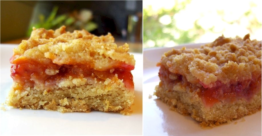 Dairy-Free Apricot Raspberry Crumble Bars Recipe made with Fresh Summer Fruit - also nut-free and soy-free