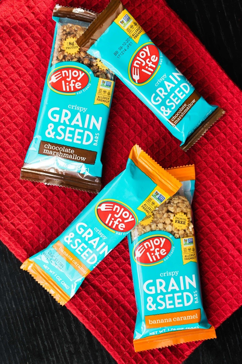 Enjoy Life Crispy Grain & Seed Bars (Review) - Ingredients, Allergen Info, Tasting Notes & More (vegan, gluten-free, allergy-friendly)
