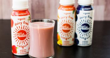 Halsa Oatgurt is a drinkable dairy-free yogurt made with oats and fruit juices. Rich in prebiotics and probiotics