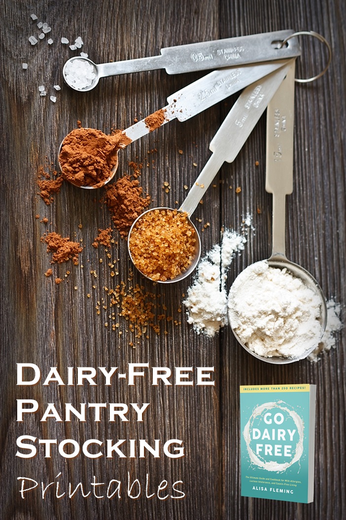 Go Dairy Free Pantry Stocking Printables - with Vegan, Gluten-free, Nut-free, and Soy-free options