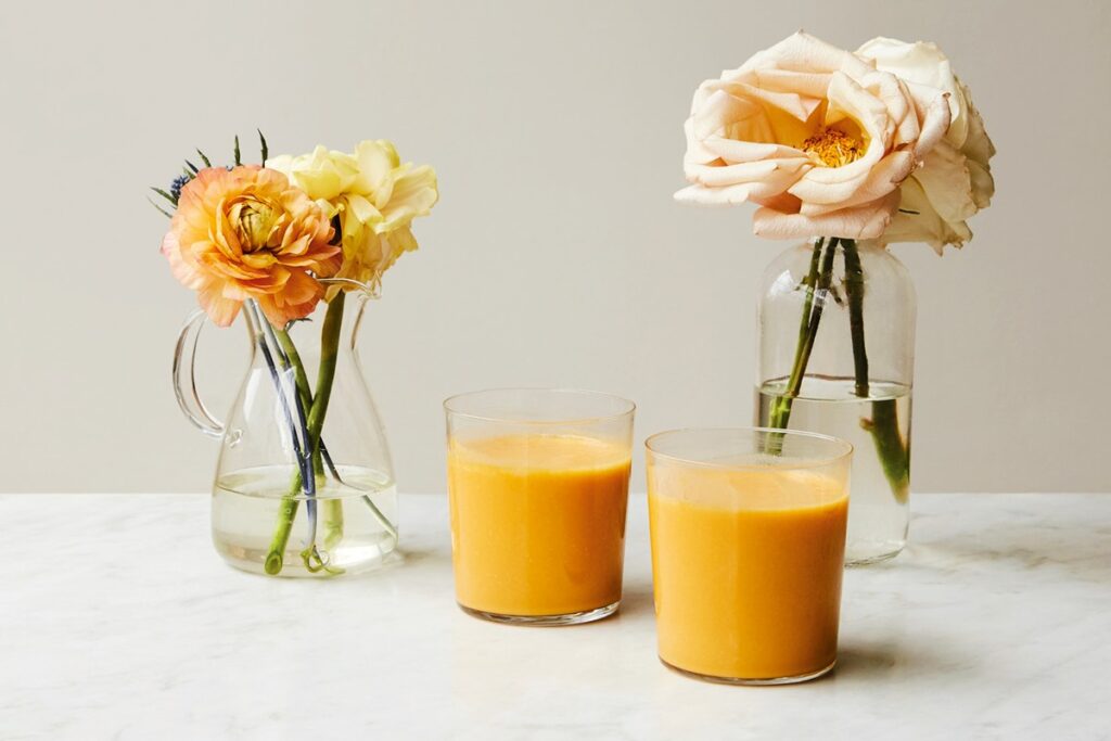 Sweet Potato Peach Smoothie Recipe by Chef Candice Kumai - healthy and dairy free!