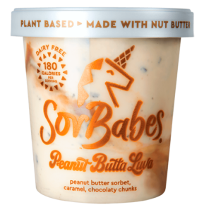 Sorbabes Sorbet Reviews and Info (Decadent Dairy-Free Sorbets in Fruity, Creamy, and Creative flavors). Pictured: Peanut Butter