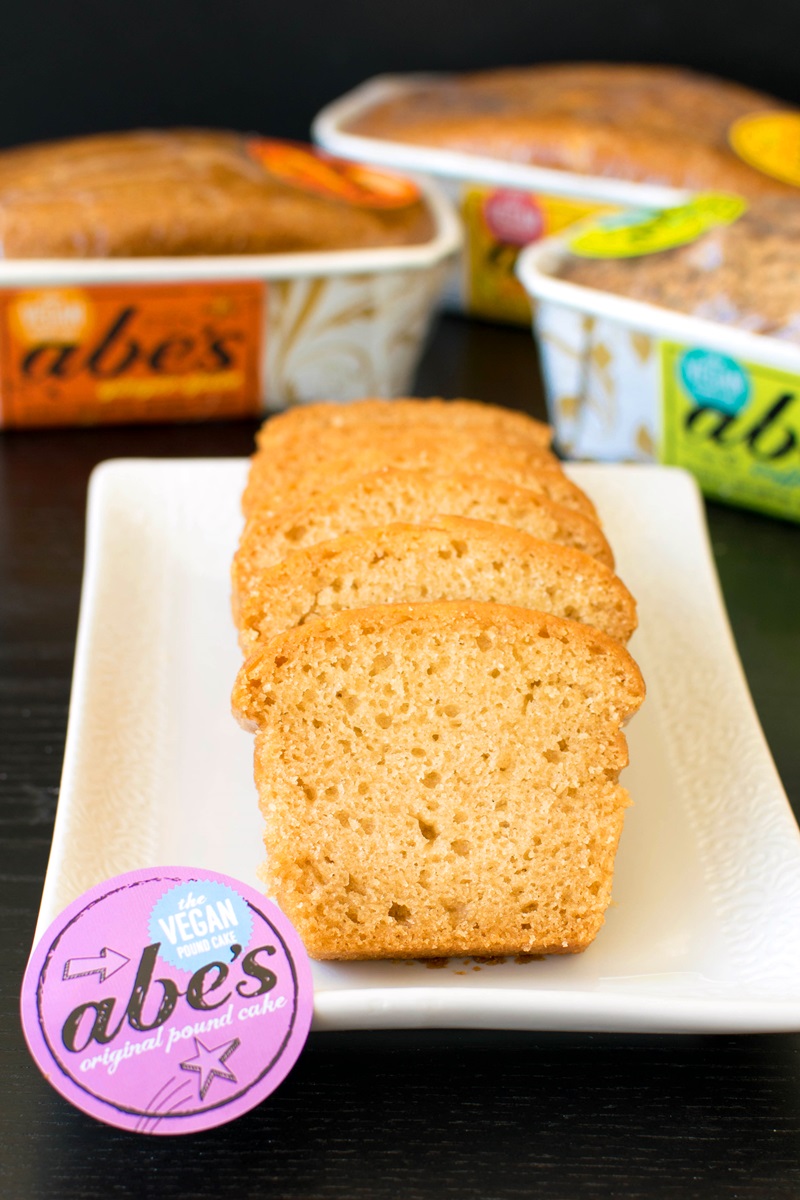 Abe's Vegan Pound Cakes Review - dairy-free, egg-free, nut-free and indulgent! 4 varieties ... full details, ingredients, and more