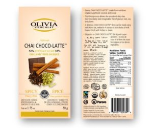 Olivia Chocolat Bars (dairy-free, vegan and allergy-friendly) - Hempmilk, Coco-Milk, Chai-Latte and Vegan White. We've got ingredients, availability, and tasting notes