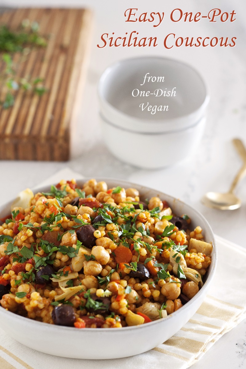 One-Pot Sicilian Couscous Recipe - A Plant-Based Dinner Recipe from One-Dish Vegan