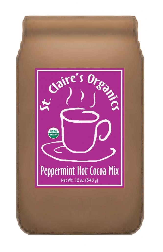The Best Dairy-Free Chocolate Peppermint Treats (all vegan too!) - from chocolate bark to cookies, coffee to creamers, and even fondant! Pictured: St. Claire's Organics Peppermint Hot Cocoa
