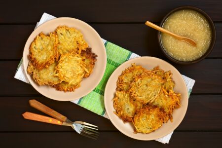 How to Make Gluten-Free Vegan Latkes (Recipe) - also nut-free, soy-free, and allergy-friendly!