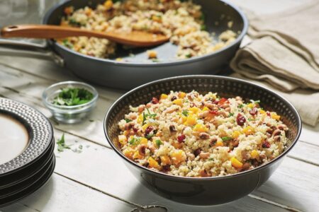 Cajun Cauliflower Rice Recipe with Black-Eyed Peas - a healthy plant-based, vegan, grain-free, gluten-free, allergy-friendly recipe for a Prosperous New Year