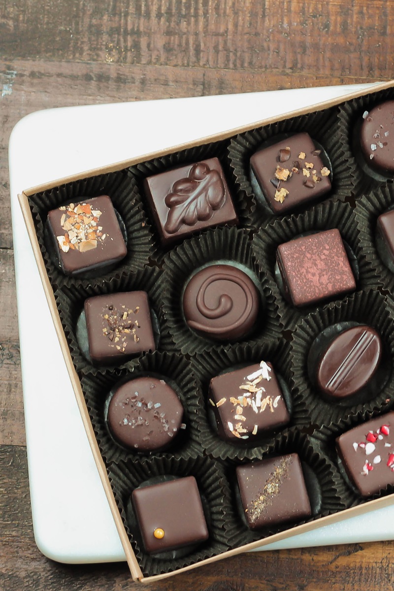 Guide to the Best Dairy-Free Valentine Chocolate: Over 20 Chocolatiers with Vegan, Gluten-Free, Food Allergy-Friendly, Organic, Fair Trade and more! Pictured: Mama Ganache