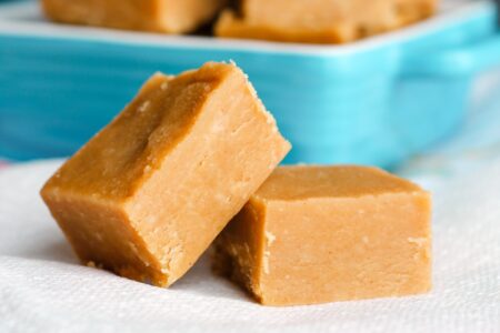 Dairy-Free Peanut Butter Fudge Recipe - Easy, foolproof, microwave version adapted from a beloved Alton Brown recipe. Also vegan, gluten-free, and optionally soy-free.