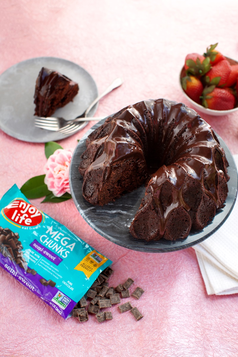 Tunnel of Fudge Cake Recipe - vegan and allergy-friendly with gluten-free option