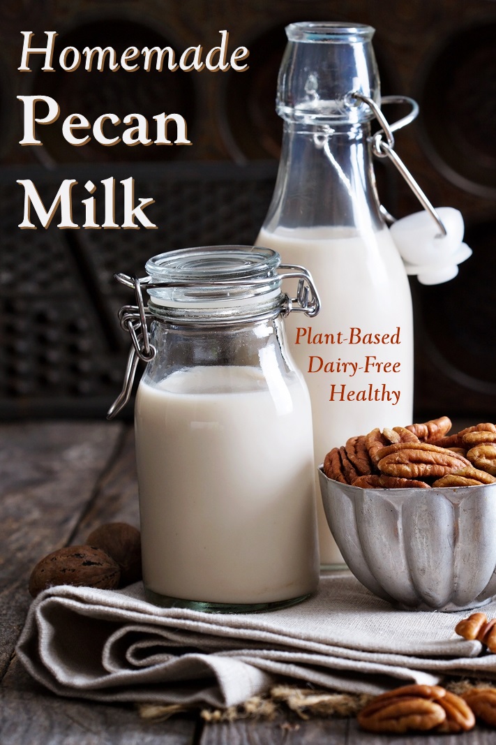 Homemade Dairy-Free Pecan Milk Recipe with All the Answers You Need - plant-based, vegan, gluten-free and soy-free with FAQs and Tips!