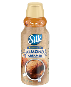 Silk Almond Creamer Reviews and Information - Now in 9 Dairy-Free, Soy-Free, Vegan Varieties. Pictured: Caramel