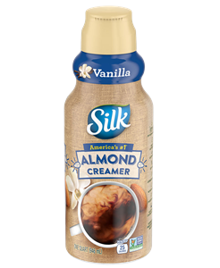 Silk Almond Creamer Reviews and Information - Now in 9 Dairy-Free, Soy-Free, Vegan Varieties. Pictured: Vanilla