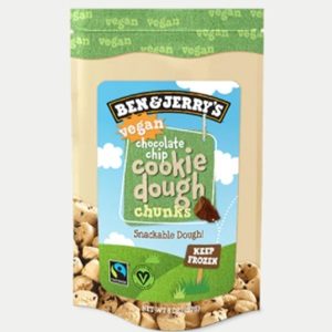 Ben & Jerry's Vegan Cookie Dough Chunks Reviews and Info (2 flavors!) we have the ingredients, nutrition, allergen, and more for these egg-free, dairy-free bites
