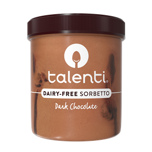Talenti Sorbetto Review and Information - Pure, Creamy Italian Sorbets, all dairy-free, most vegan. Pictured: Dark Chocolate Sorbetto