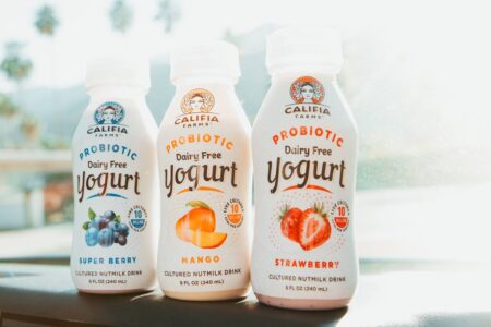 Califia Farms Dairy-Free Yogurt Drinks Review and Information - Four varieties, single-serve, and multi-serve bottles. We have ingredients, nutrition info, ratings, and more.