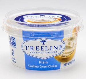 Treeline Cashew Cream Cheese Reviews & Info - Dairy-free Cream Cheese Alternative in 3 Vegan, Paleo, Dairy-Free, Gluten-Free Flavors. Pictured: Plain