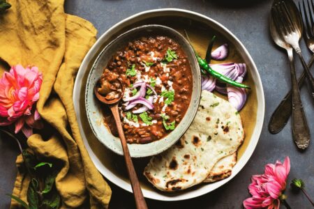 Vegan No Butter Dal Makhani Recipe - a great pressure cooker or instant pot option. Also nut-free, soy-free, and gluten-free.