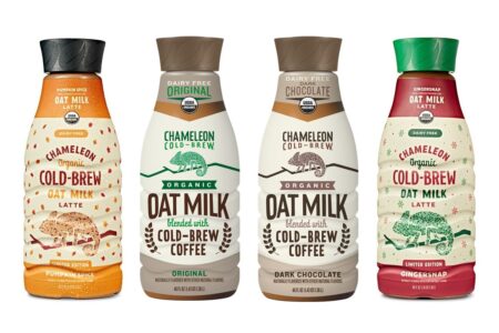 Chameleon Oat Milk Lattes are Dairy-Free Cold Brews for All Seasons - reviews and information! (vegan, plant-based, with pumpkin and gingersnap varieties)