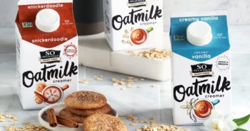 So Delicious Oatmilk Creamers Reviews & Info - launching in three flavors: Original (with brown sugar flavor), Vanilla, and Snickerdoodle. All dairy-free, gluten-free, soy-free, and vegan.