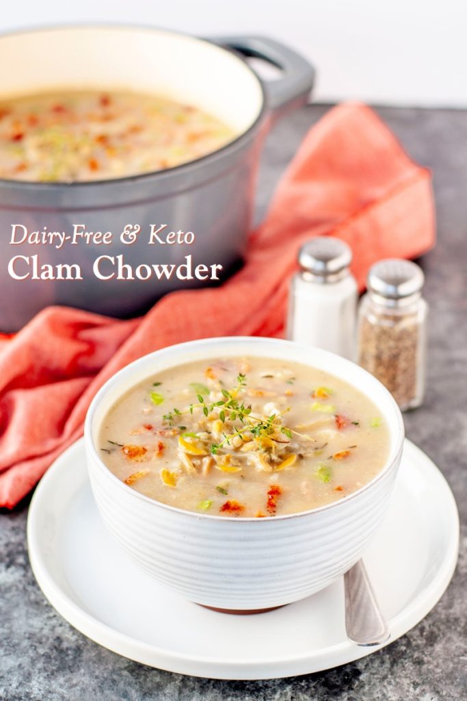 Dairy-Free Keto Clam Chowder Recipe (Healthy & Low Carb)